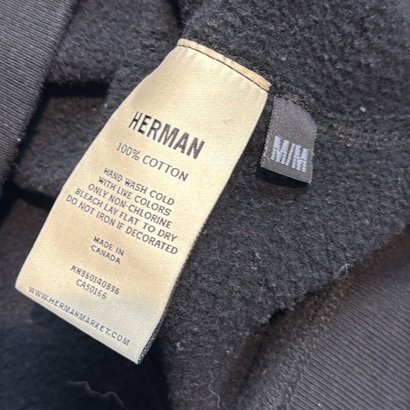 Herman Market Black hoodie size medium - Picture 6 of 6